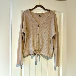 Paper Crane tie front button up blouse